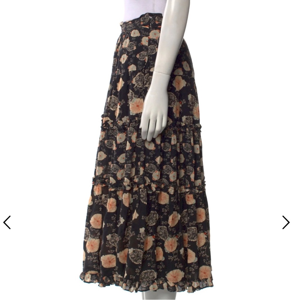 Ulla Johnson Floral print midi length skirt - Picture 2 of 3